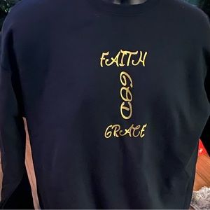 Adult Black Jerzees NuBlend “Faith” Sweatshirt!!!